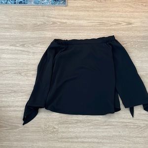 Black off the shoulder top